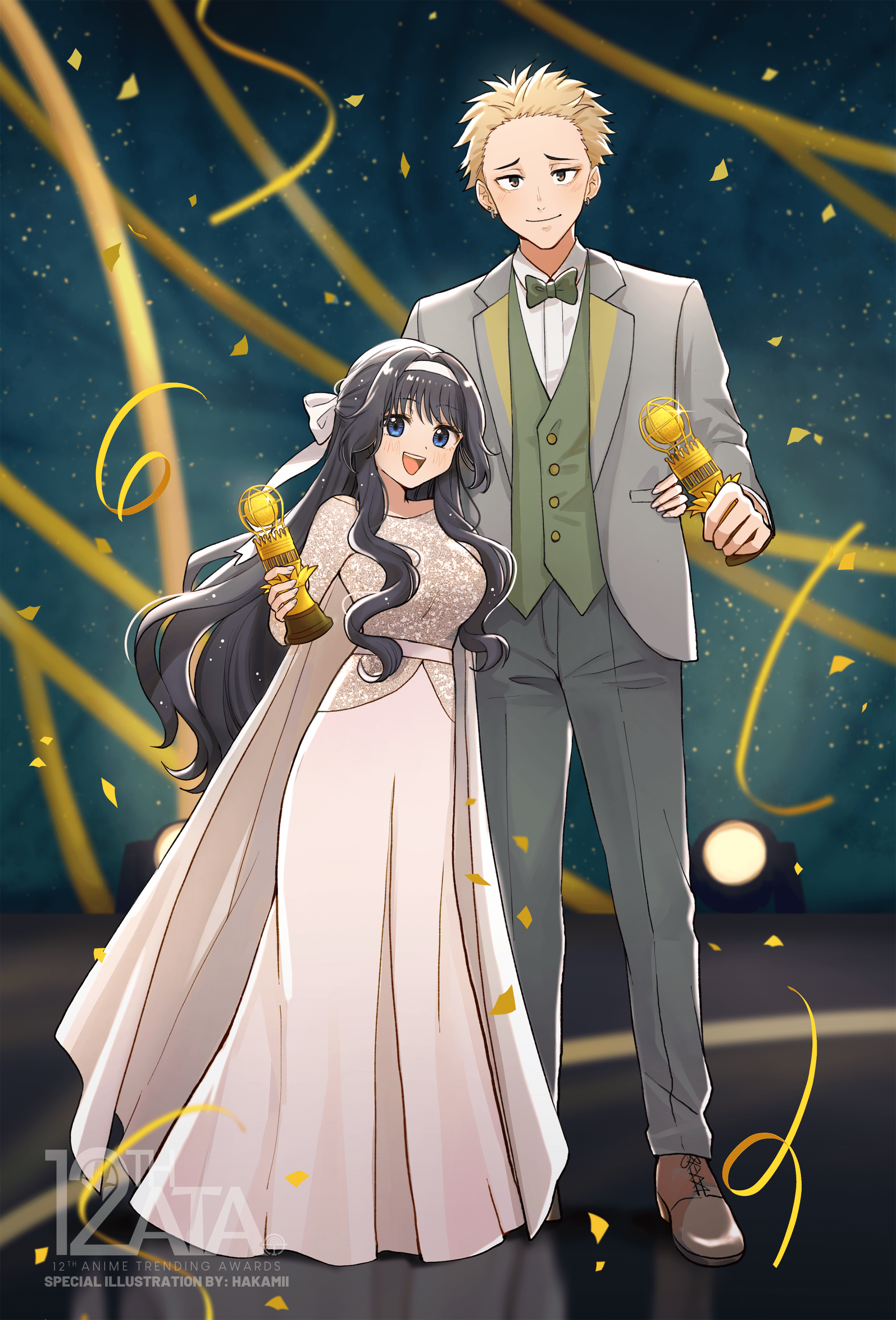 The Fragrant Flower Blooms with Dignity's Rintaro and Kaoruko proclaimed Couple or Ship of the Year in the 12th Anime Trending Awards